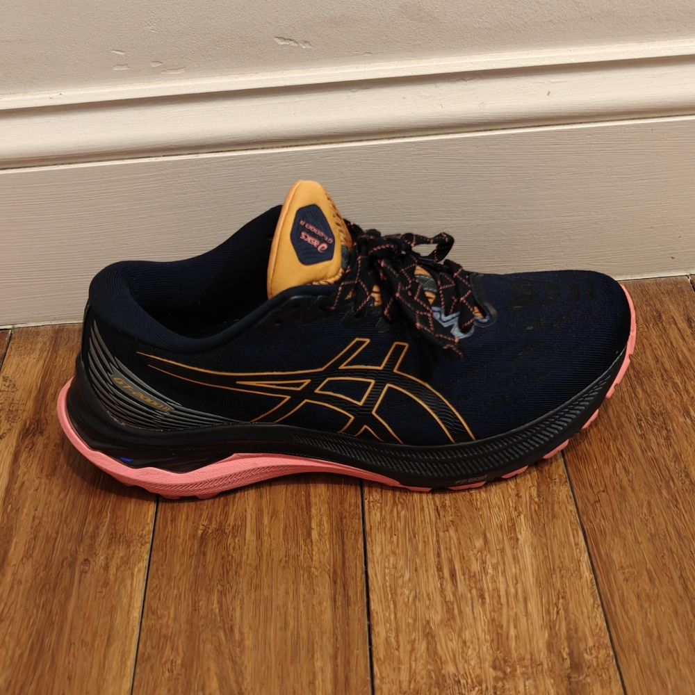 Asics Women's Black and Orange Athletic Shoes